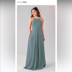 Kennedy Blue bridesmaid dress with pockets, Millie style, size 0, Deep Sea color